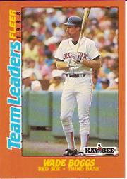 1988 Fleer Team Leaders Baseball Cards 002      Wade Boggs